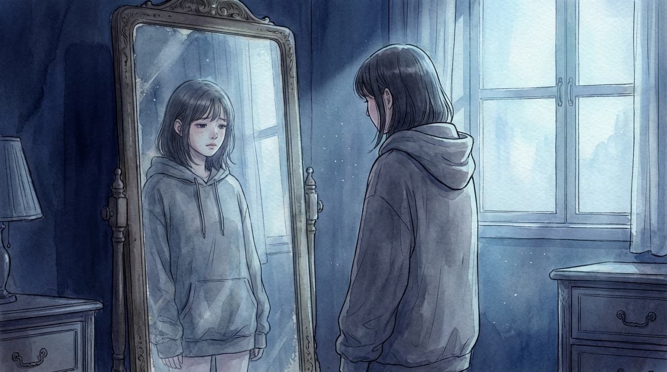 El espejo bajo la luna