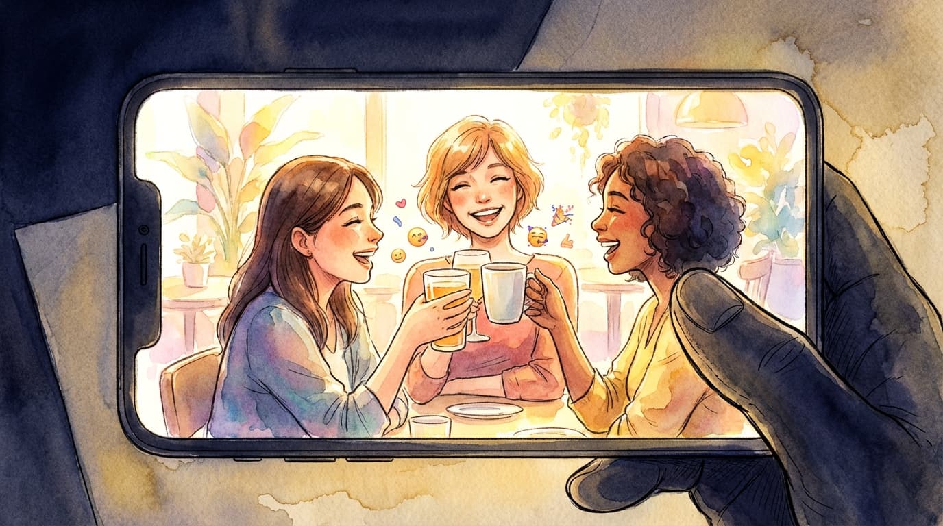 La fiesta tras el cristal